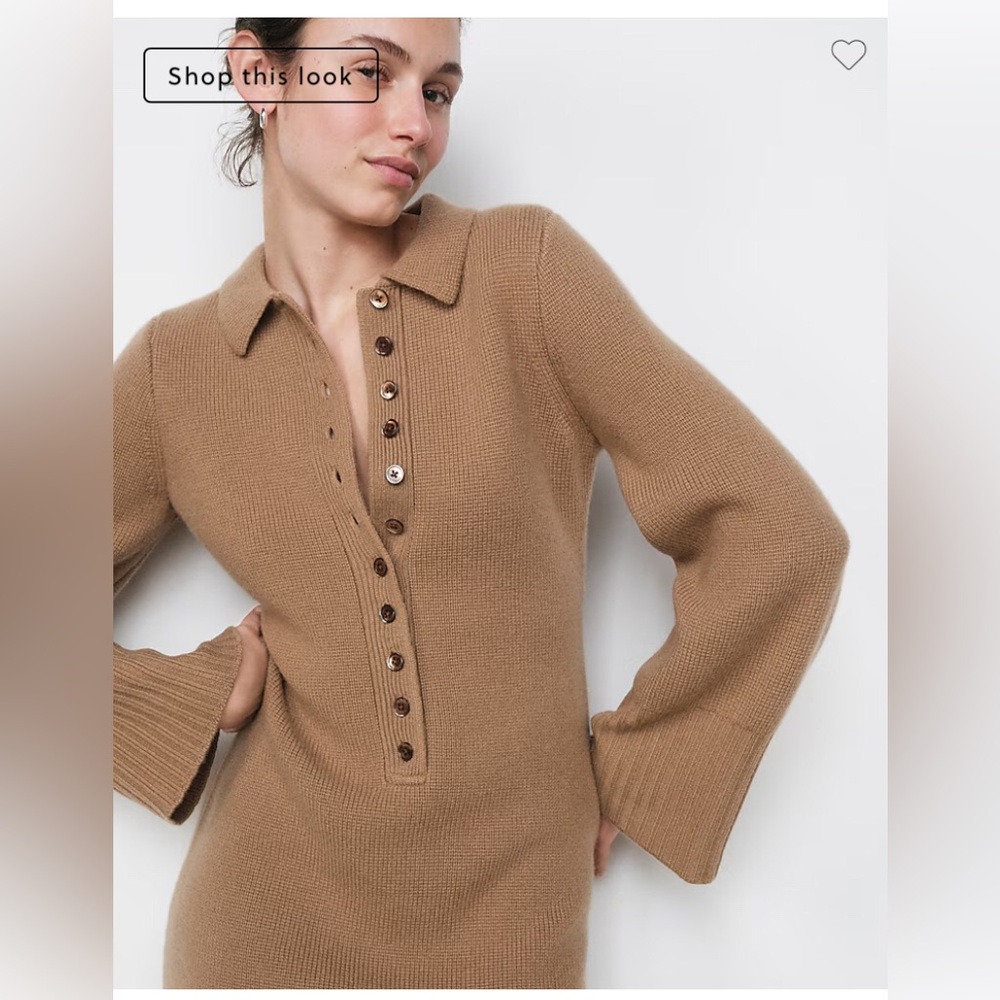 J. Crew 100% Cashmere Long Sleeve Dress with Classic Charm